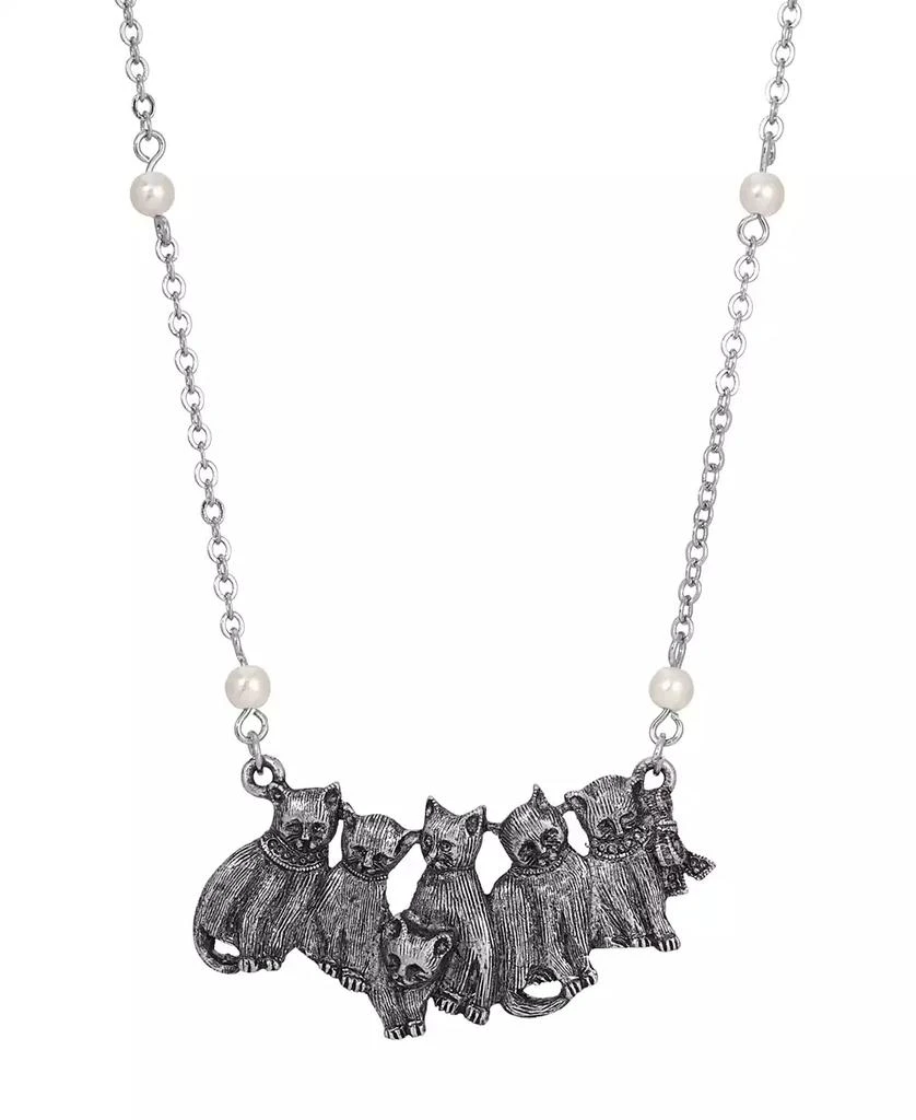 商品2028|Acrylic Imitation Pearl Chain Necklace with Multi Cat Necklace,价格¥215,第1张图片