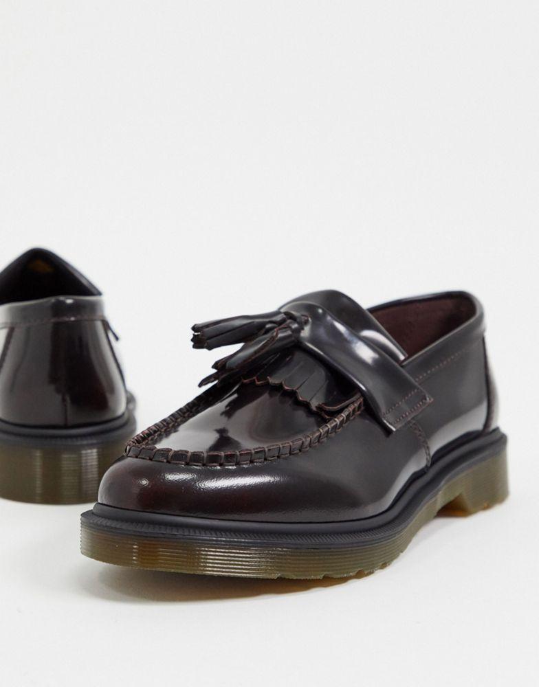 商品Dr. Martens|Dr Martens adrian tassel loafers in burgundy,价格¥1131,第1张图片