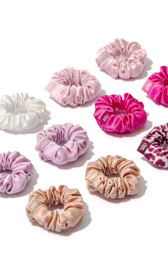 商品Slip|French Rose Pure Silk Assorted 12-Pack Mini Scrunchies,价格¥200,第4张图片详细描述