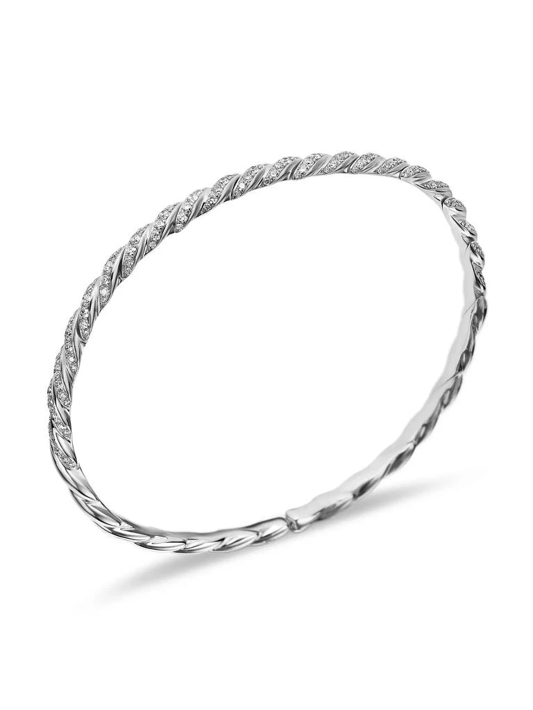 商品David Yurman|Sculpted Cable Flex Bracelet in 18K White Gold,价格¥44428,第2张图片详细描述