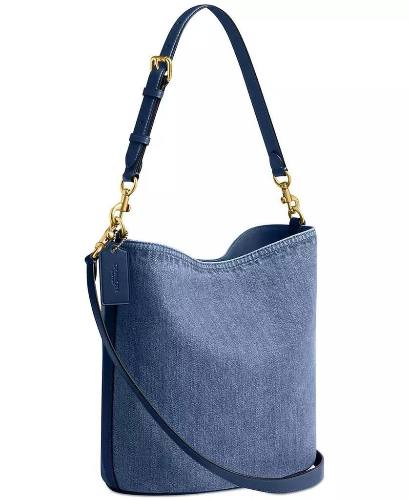 商品Coach|Willow Soft Small Denim Bucket Bag,价格¥4337,第2张图片详细描述