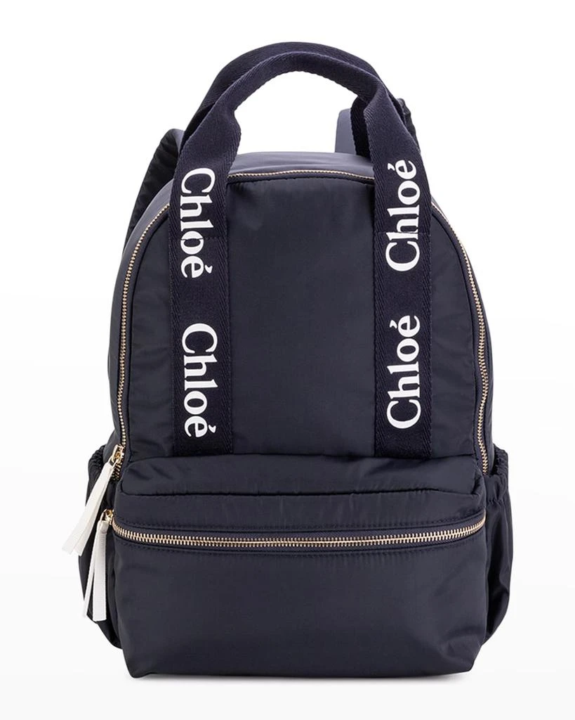 商品Chloé|Kid's Logo Web-Trim Backpack,价格¥1321,第1张图片