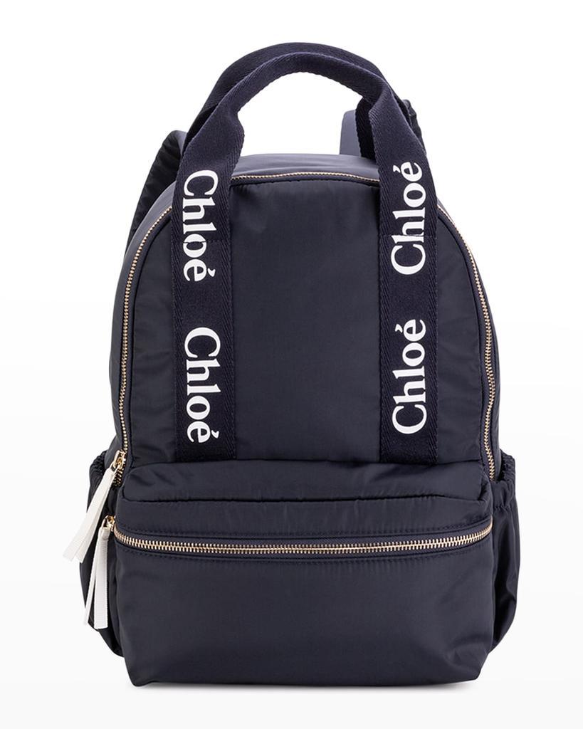 商品Chloé|Kid's Logo Web-Trim Backpack,价格¥2230,第1张图片