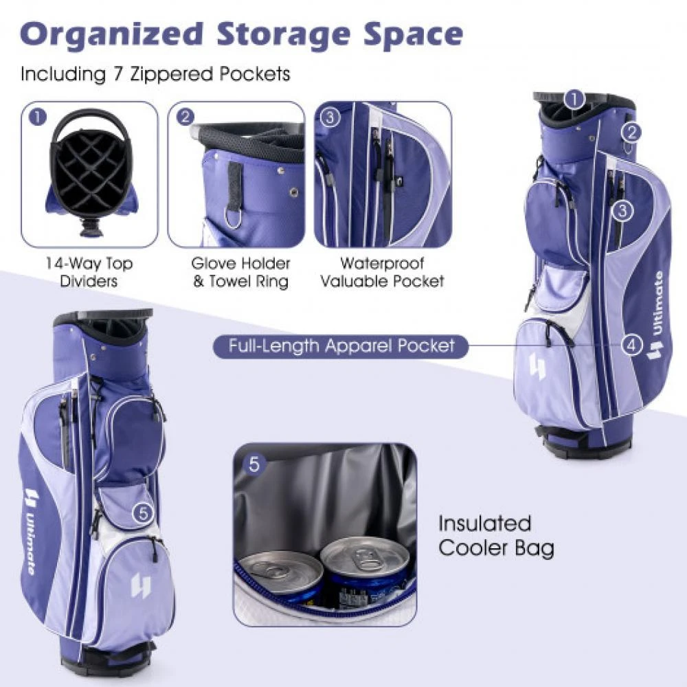 商品Hivvago|Women's Complete Golf Club Set Right Hand with Rain Hood-Purple,价格¥2993,第5张图片详细描述