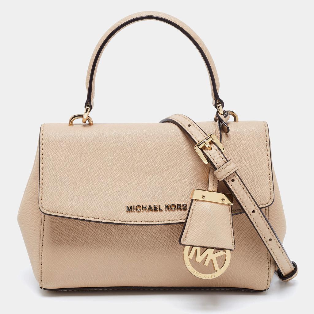 商品[二手商品] Michael Kors|Michael Kors Beige Saffiano Leather Ava Extra Small Top Handle Bag,价格¥1204,第1张图片