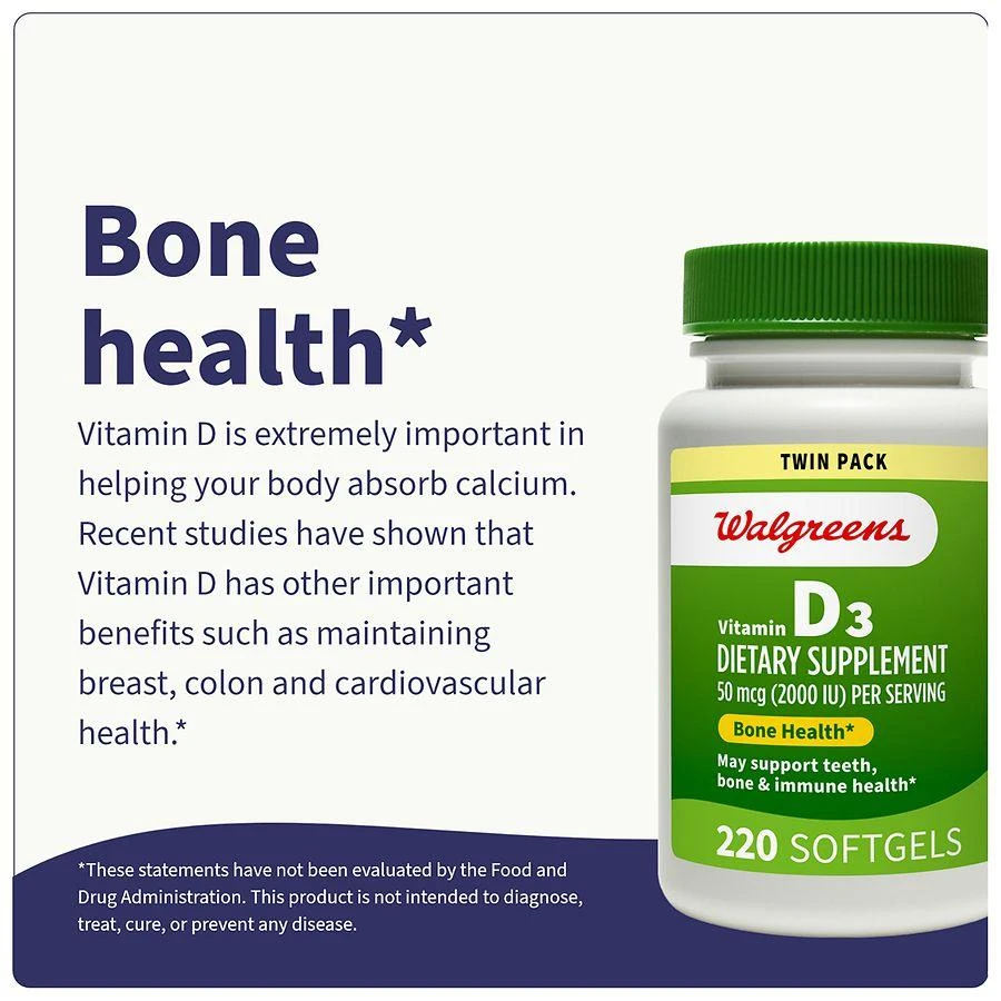 Vitamin D3 50 mcg Softgels (440 days) 商品