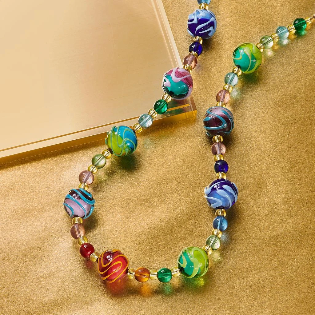 商品Ross-Simons|Ross-Simons Italian Multicolored Murano Glass Bead Necklace With 18kt Gold Over Sterling,价格¥1105,第4张图片详细描述