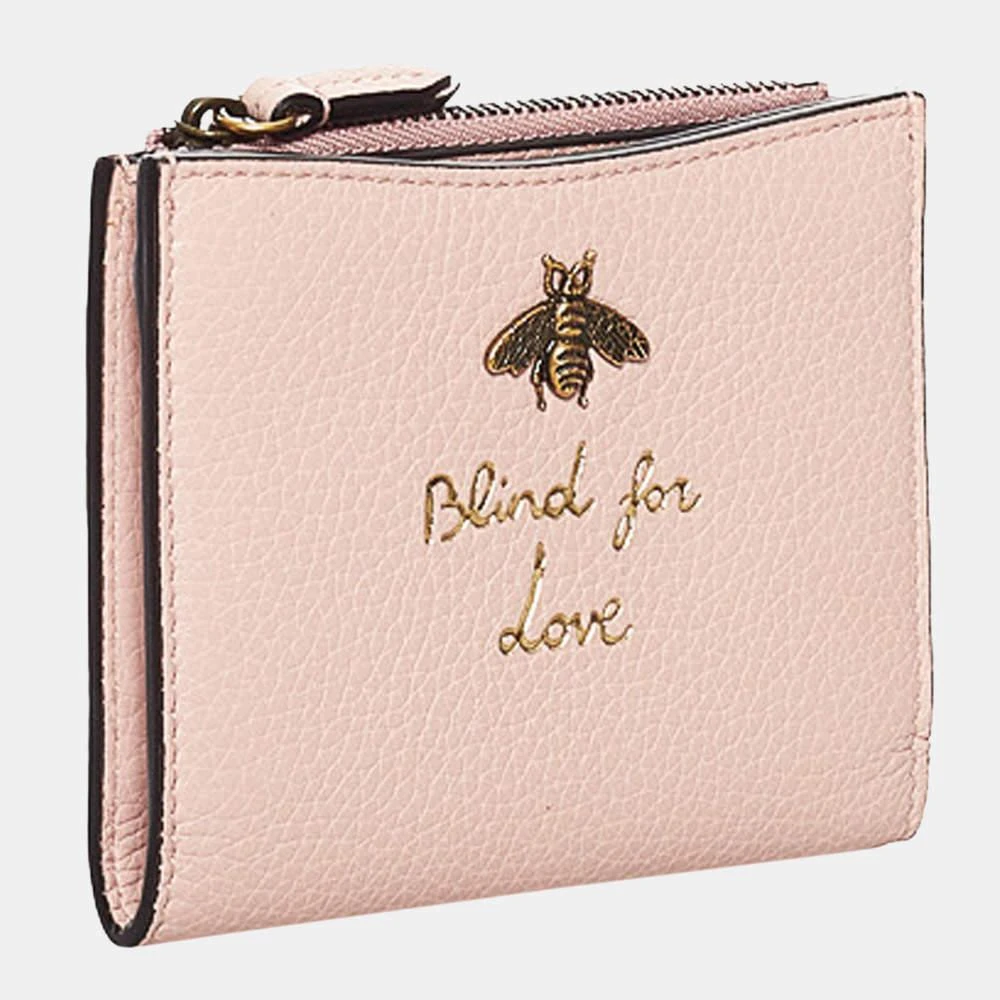 商品[二手商品] Gucci|Gucci Pink Blind for Love Leather Small Wallet,价格¥4394,第2张图片详细描述