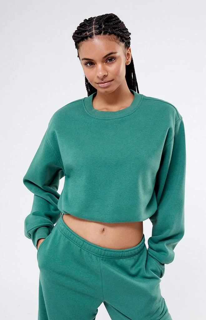 商品PacSun|Bubble Cropped Crew Neck Sweatshirt,价格¥157,第2张图片详细描述