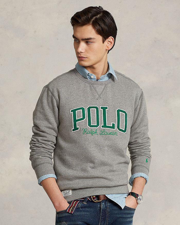 商品Ralph Lauren|Cotton Blend Fleece Logo Appliqué Regular Fit Crewneck Sweatshirt,价格¥521,第6张图片详细描述
