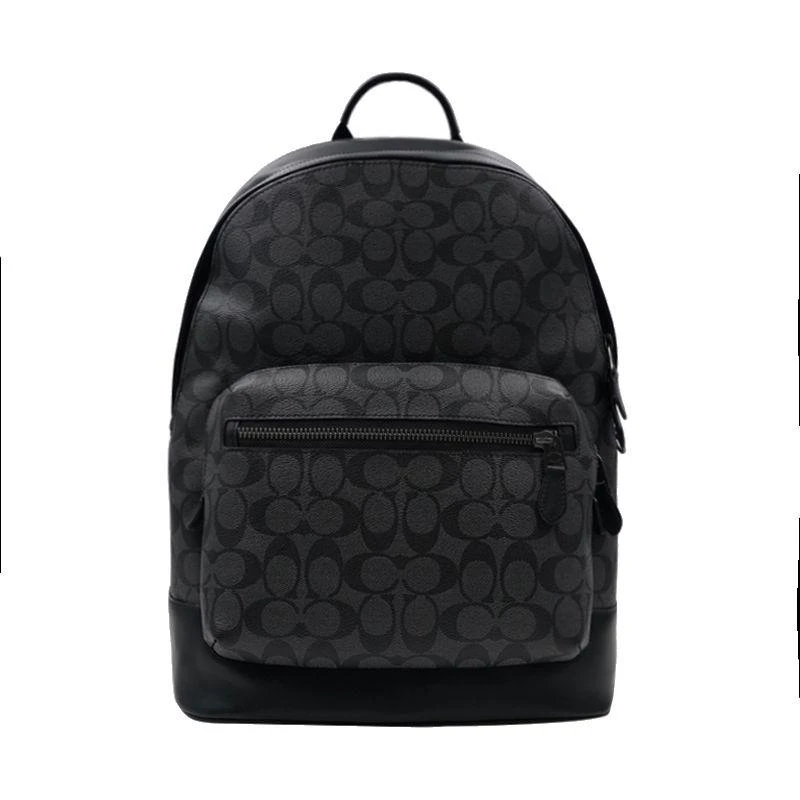 商品Coach|香港直邮COACH 奥莱款大号男士PVC配皮双肩背包3001QBOH0,价格¥4637,第1张图片