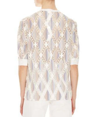 商品Sandro|Zoli Geo-Lace Pattern Top,价格¥1272,第2张图片详细描述