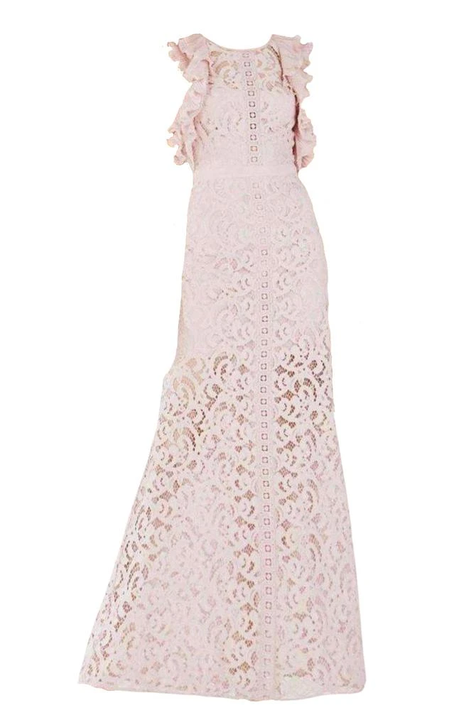 商品BCBG|Geanna Lace Blocked Gown,价格¥2772,第1张图片