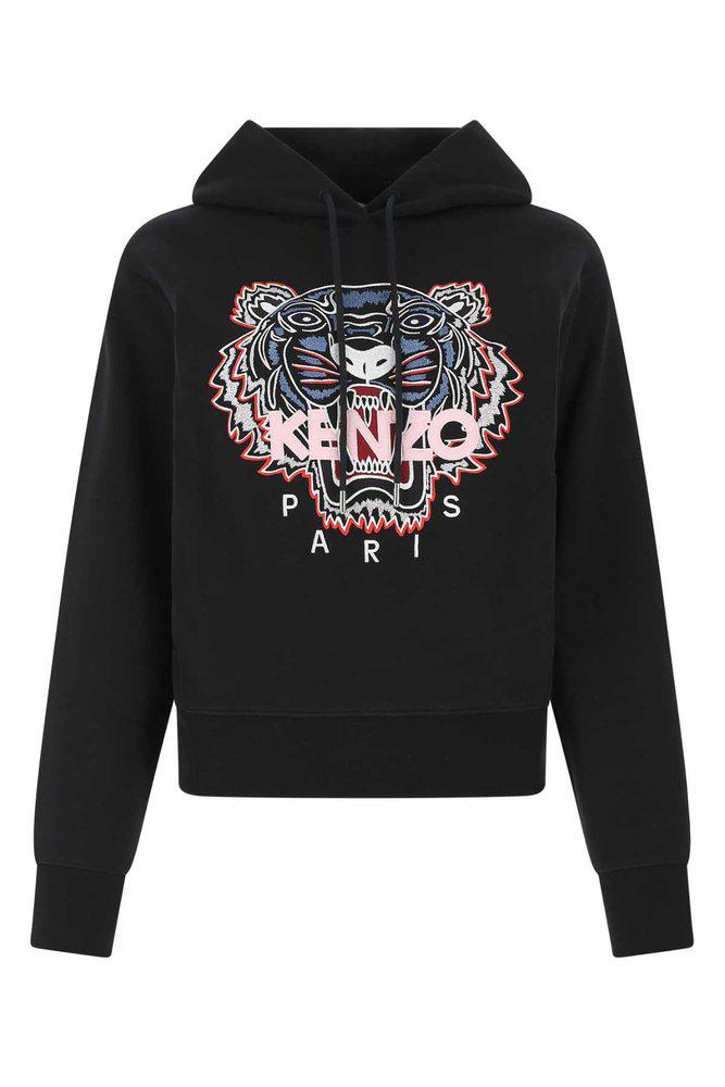 Kenzo Tiger Embroidered Drawstring Hoodie商品第1张图片规格展示