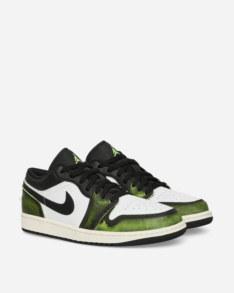 商品Jordan| Air Jordan 1 Low SE Wear-Away潮流复古篮球鞋 白黑绿,价格¥651,第2张图片详细描述