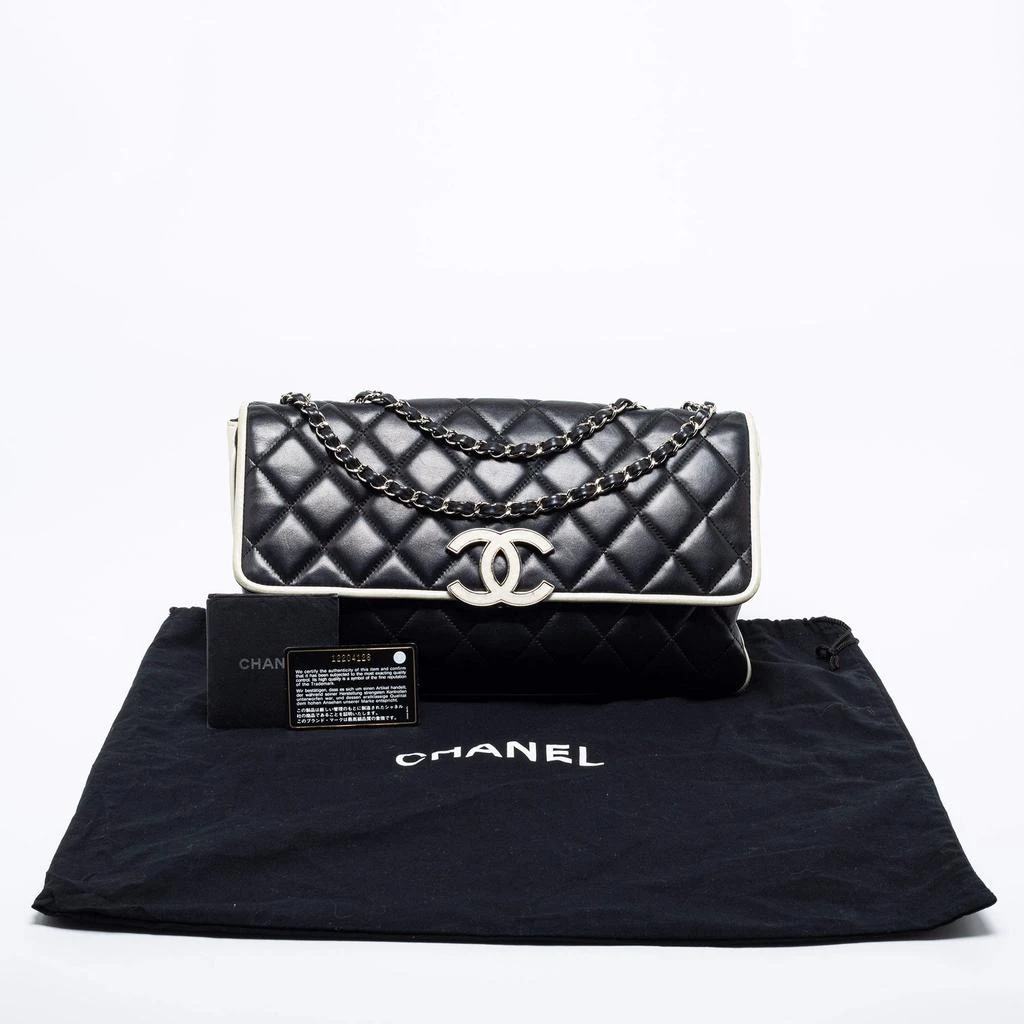 Chanel Black/White Quilted Leather Large Vintage Maxi Divine Cruise Classic Flap Bag 商品