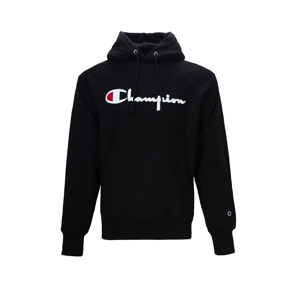 Champion 男士黑色刺绣卫衣 GF68-Y08069-001商品第1张图片规格展示