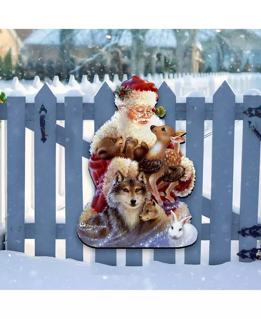 商品Designocracy|by Dona Gelsinger Santa Little Friends Wall and Door Hanger,价格¥915,第4张图片详细描述