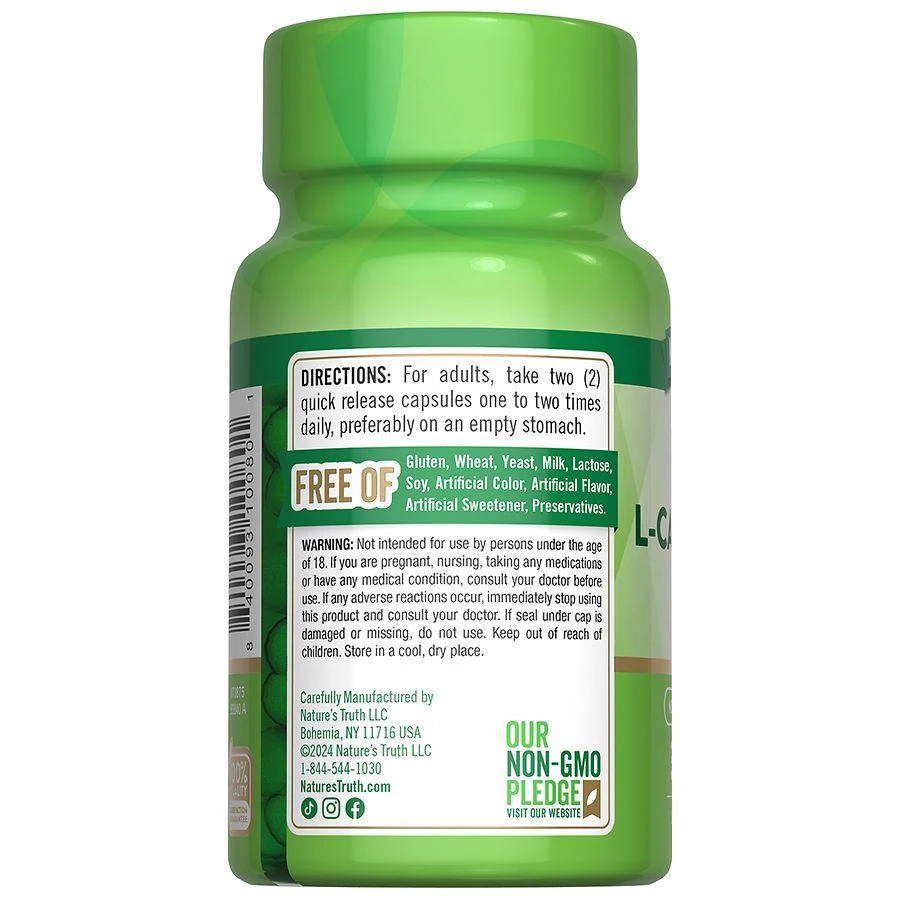 商品Nature's Truth|Acetyl L-Carnitine HCL Capsules,价格¥124,第2张图片详细描述