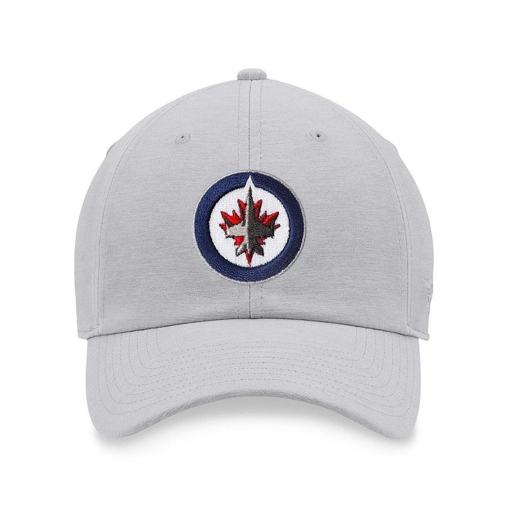 Men's Branded Heather Gray Winnipeg Jets Logo Adjustable Hat商品第4张图片规格展示