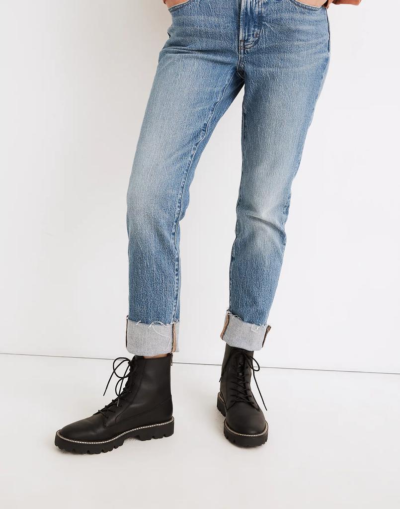 商品Madewell|The Citywalk Lugsole Lace-Up Boot in Leather,价格¥515,第6张图片详细描述