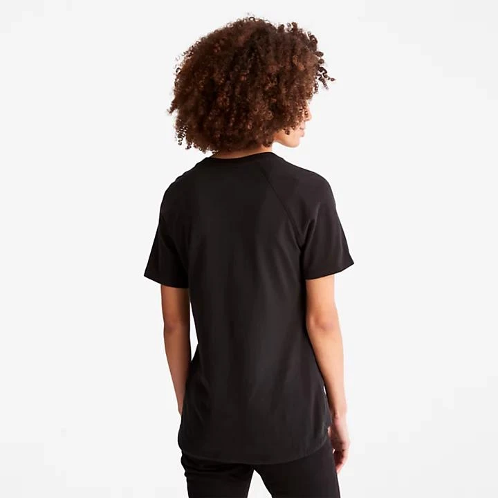 商品Timberland|Raglan-sleeve Logo T-Shirt for Women in Black,价格¥116,第2张图片详细描述