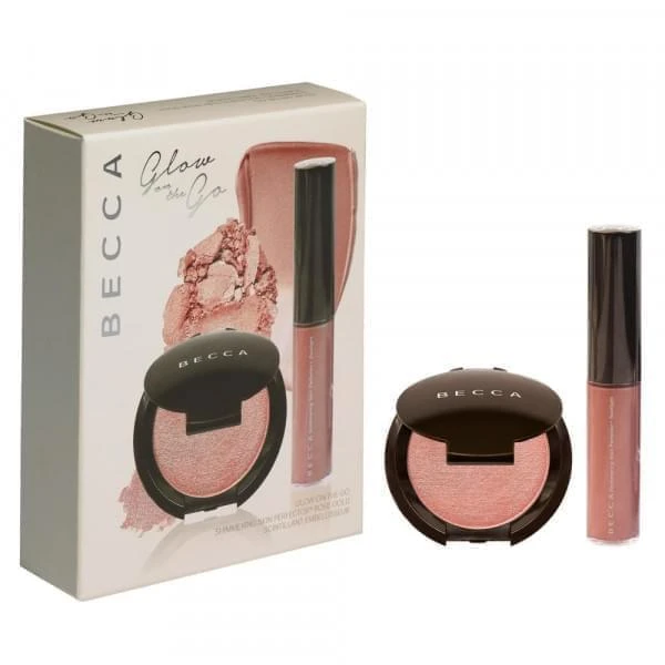 商品Becca Cosmetics|玫瑰金色限量高光旅行两件套,价格¥178,第1张图片