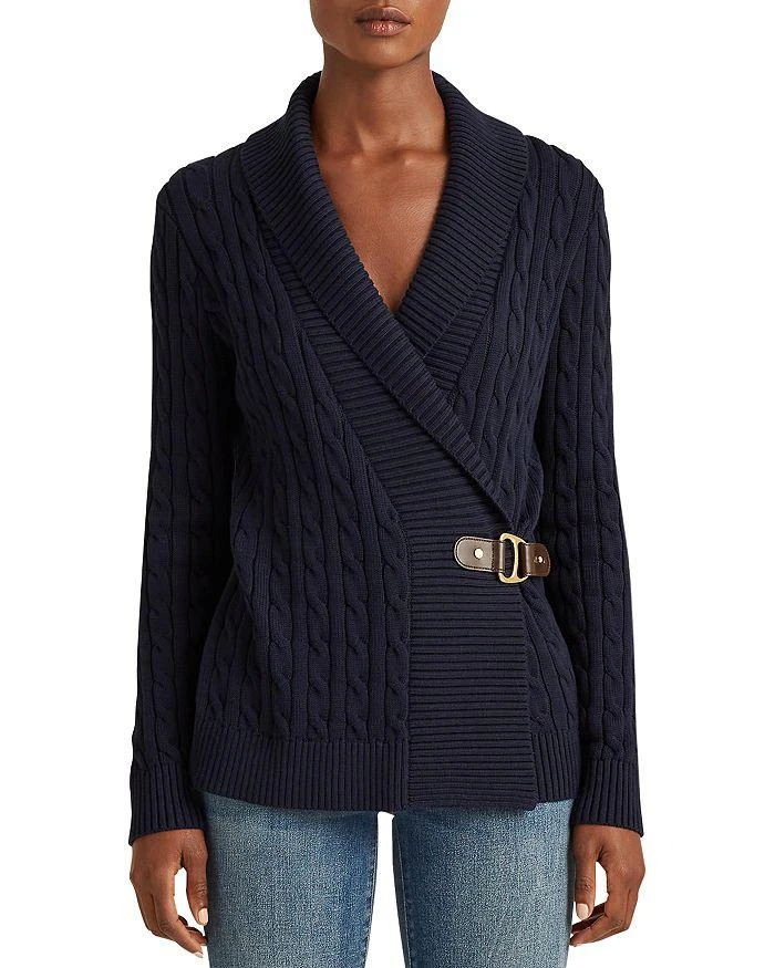 商品Ralph Lauren|Cable Knit Buckled Sweater,价格¥1087,第1张图片