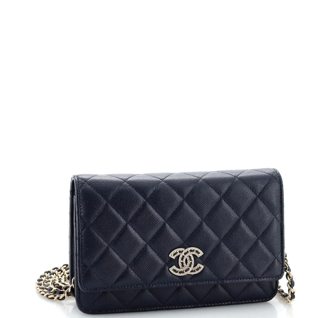 商品[二手商品] Chanel|Twisted Crystals CC Wallet on Chain Quilted Caviar,价格¥34920,第2张图片详细描述