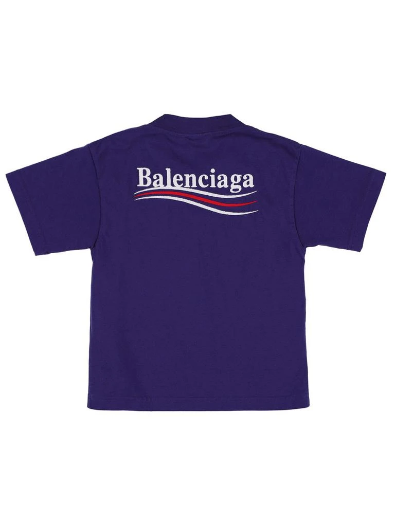 商品Balenciaga|Political Embroidered Cotton T-shirt,价格¥1896,第1张图片