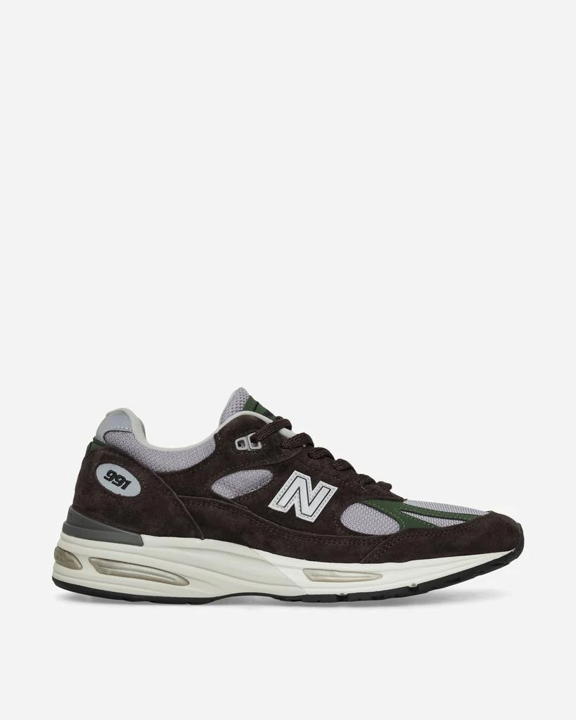 商品New Balance|MADE in UK 991v2 Sneakers Licorice / Lavender Grey / Douglas Fir,价格¥1364,第1张图片