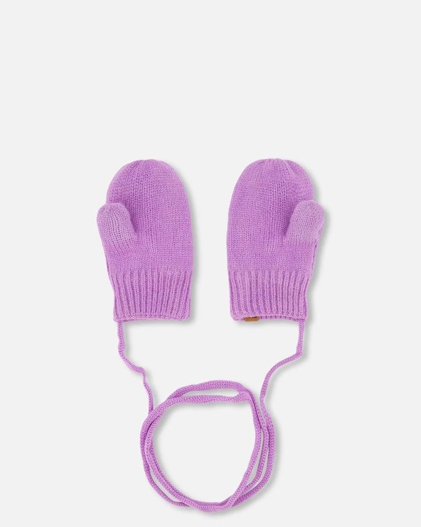 商品Deux par Deux|Baby Knitted Mittens With String Orchid,价格¥80,第2张图片详细描述