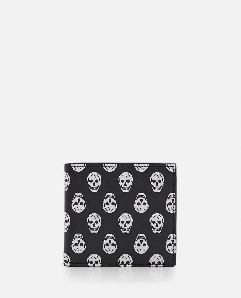 商品Alexander McQueen|BILLFOLD LEATHER SKULLS WALLET,价格¥2200,第1张图片