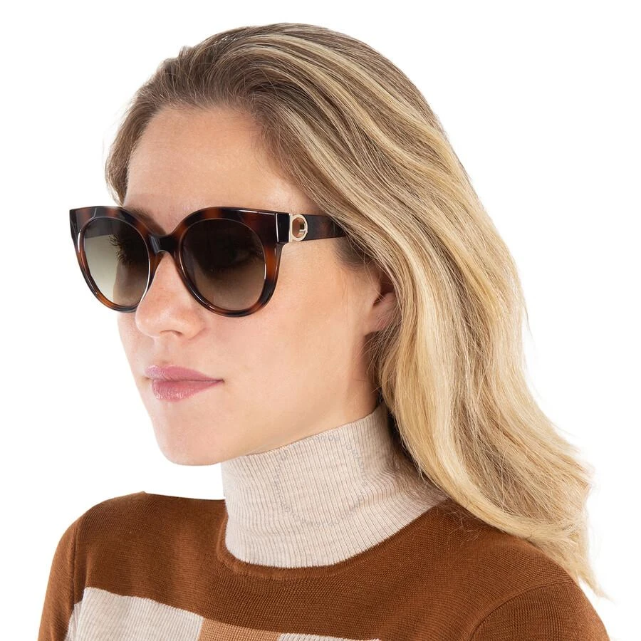 商品Salvatore Ferragamo|Salvatore Ferragamo Green Cat Eye Ladies Sunglasses SF1031S 214 53,价格¥428,第2张图片详细描述