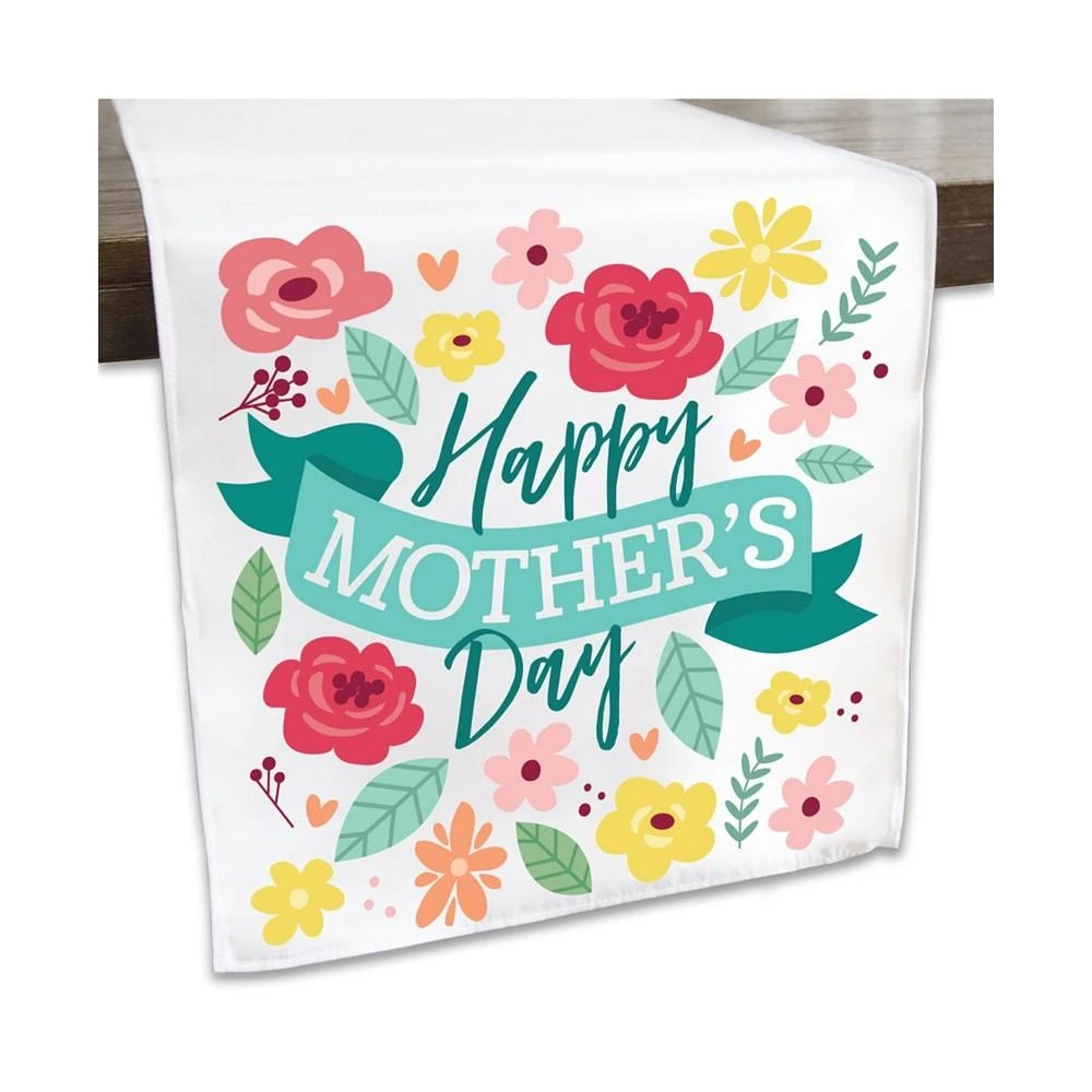 商品Big Dot of Happiness|Colorful Floral Happy Mother's Day Party Table Decor Cloth Table Runner 13x70 in,价格¥201,第1张图片