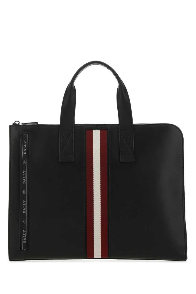 商品Bally|Bally Logo Printed Striped Zipped Tote Bag,价格¥5049,第1张图片