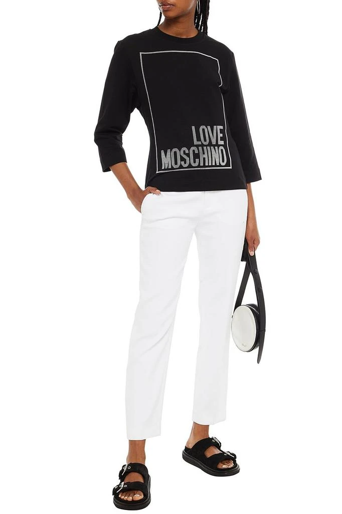 商品Moschino|Printed French cotton-blend terry sweatshirt,价格¥361,第2张图片详细描述