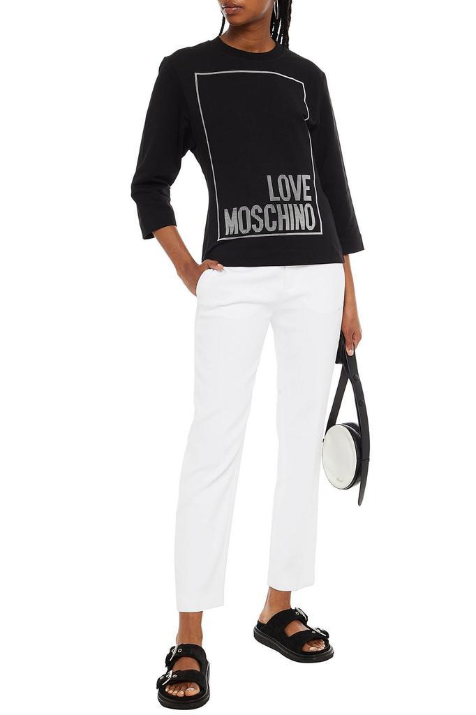 商品Moschino|Printed French cotton-blend terry sweatshirt,价格¥517,第4张图片详细描述