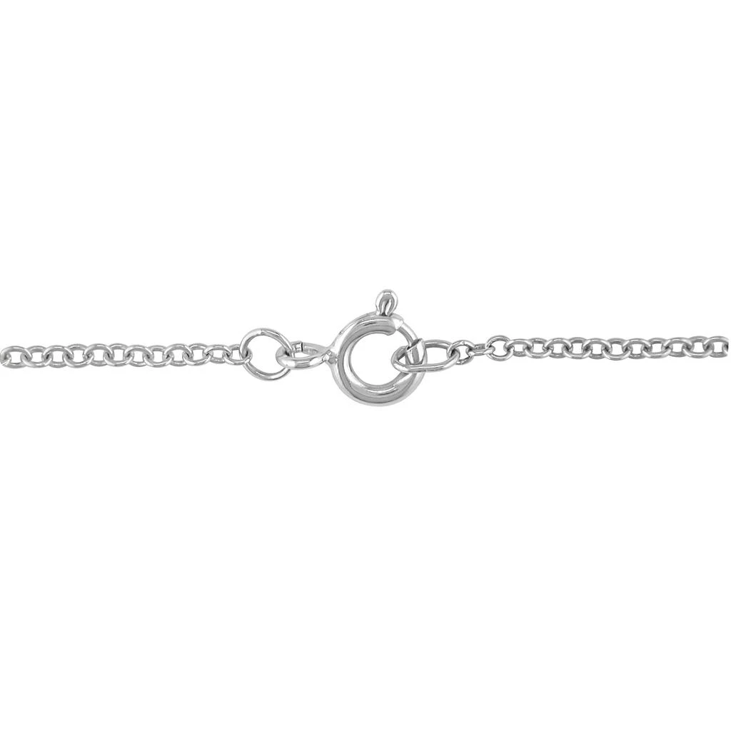 商品Mimi & Max|2 1/5 CT TGW Created Blue and Created White Sapphire Teardrop Halo Pendant with Chain in Sterling Silver,价格¥384,第2张图片详细描述