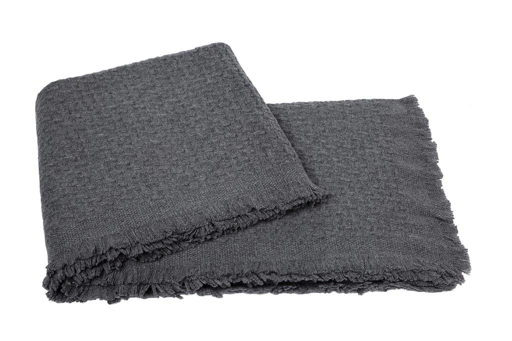 商品a & R Cashmere|Modern Basketweave Cashmere Blend Throw,价格¥1579,第3张图片详细描述