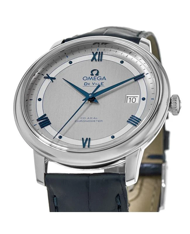 商品Omega|Omega De Ville Prestige Co-Axial 39.5mm Grey & Blue Dial Leather Strap Men's Watch 424.13.40.20.02.003,价格¥21064,第2张图片详细描述