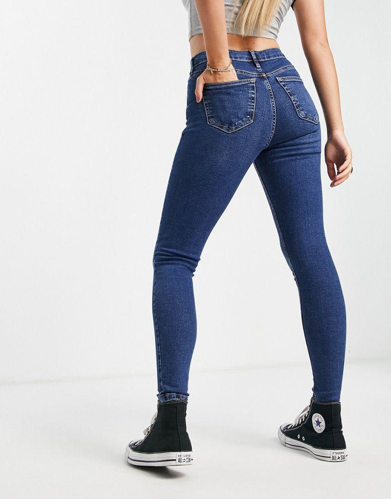 Topshop Jamie jeans in rich blue商品第3张图片规格展示