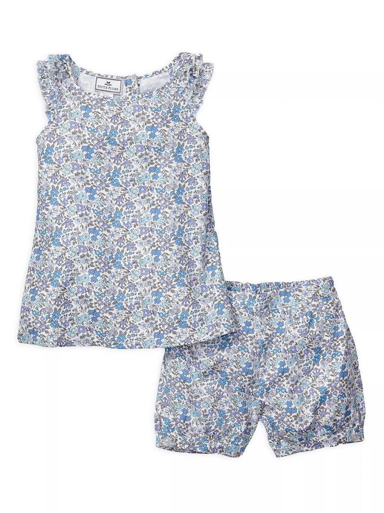 商品Petite Plume|Little Girl's & Girl's Fleur D'azur Amelie Short Set,价格¥360,第1张图片
