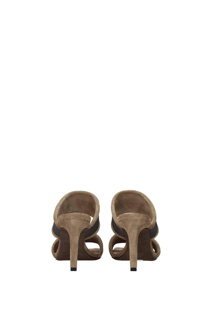 商品Brunello Cucinelli|Sandals Suede Beige Silver,价格¥4789,第5张图片详细描述