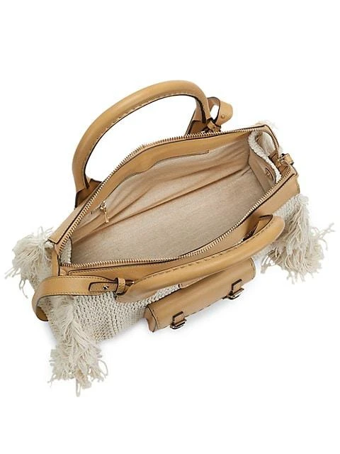 商品Chloé|Medium Edith Fringe Knit Tote,价格¥14846,第5张图片详细描述