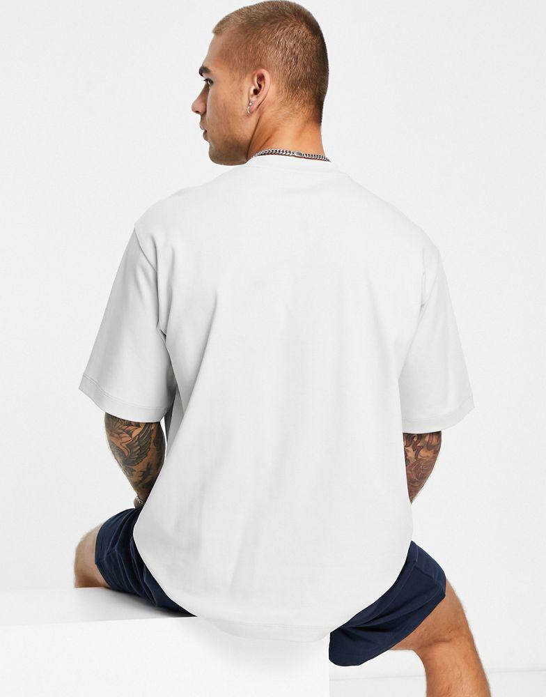 Armani Exchange oversized logo t-shirt in grey商品第3张图片规格展示