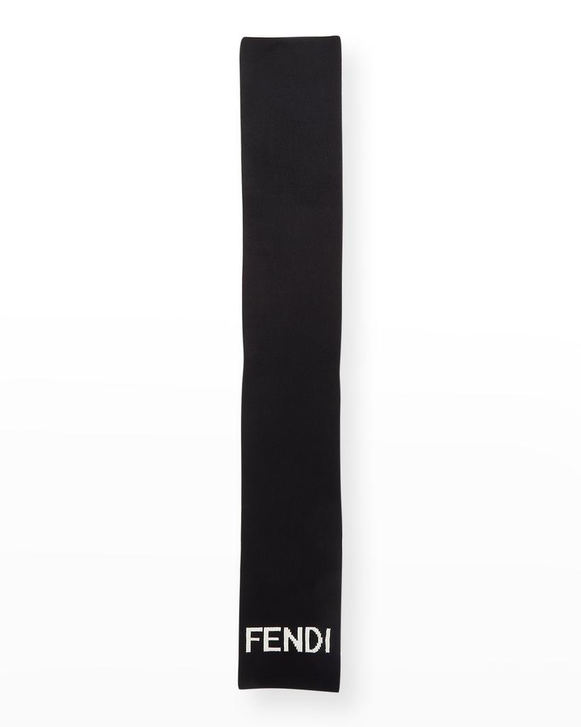 商品Fendi|Men's Sciarpa Logo Wool Scarf,价格¥3415,第4张图片详细描述