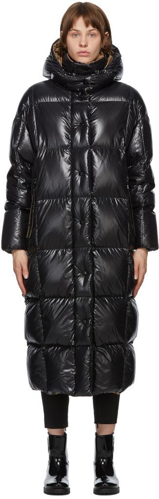商品Moncler|Black Down Parnaiba Long Coat,价格¥17884,第1张图片