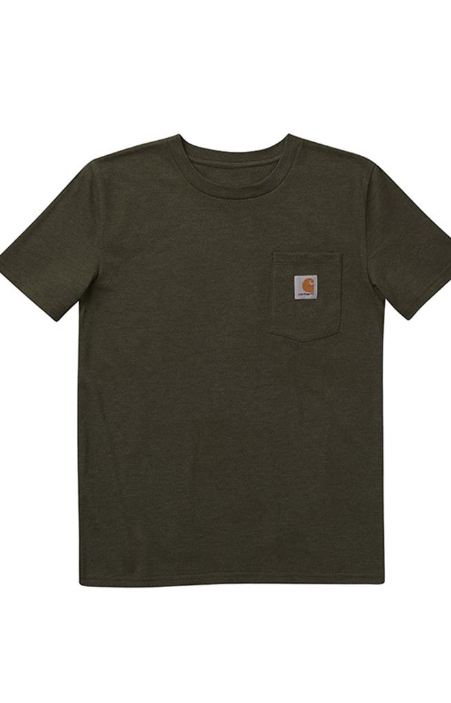 (CA6243) SS Pocket T-Shirt - Olive Heather商品第1张图片规格展示