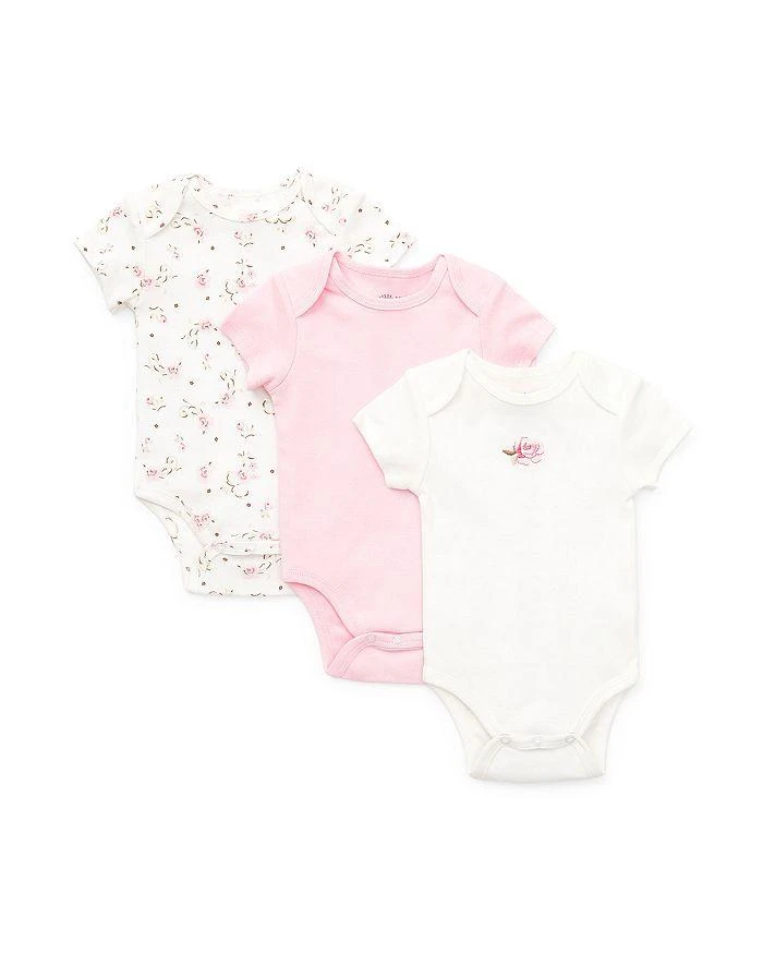 商品Little Me|Girls' Rose Bodysuits, 3 Pack - Baby,价格¥111,第1张图片详细描述
